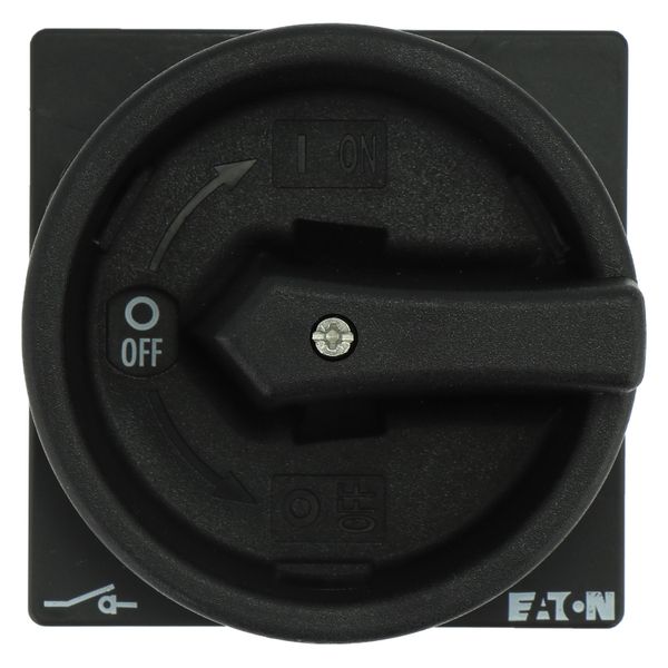 Main switch, P1, 40 A, rear mounting, 3 pole, STOP function, With black rotary handle and locking ring, Lockable in the 0 (Off) position, With metal s image 9