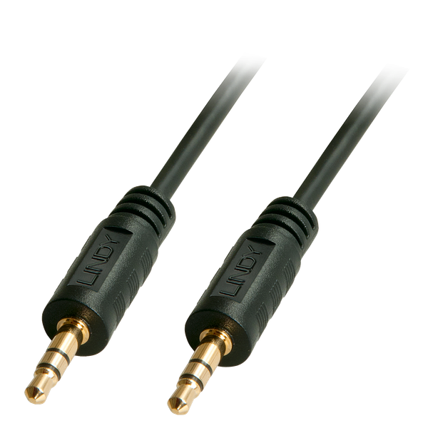 Audio Cable 3.5 mm Stereo, 1m 3.5mm St. Jack m/m gold plated image 1