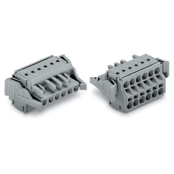 2-conductor female connector Push-in CAGE CLAMP® 2.5 mm² gray image 5