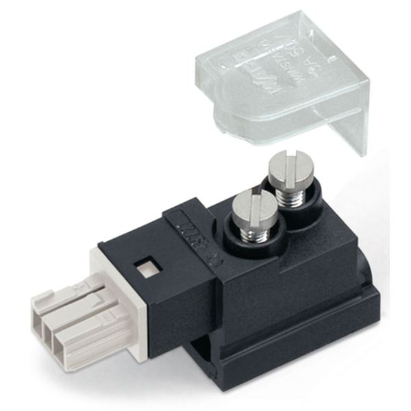 Tap-off module for flat cable 2-pole light gray image 1