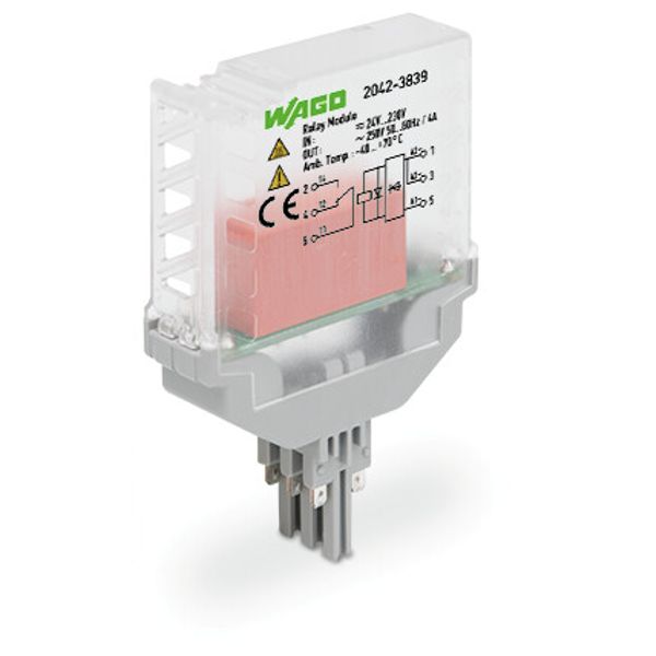 Relay module Nominal input voltage: 24 … 230 V AC/DC 1 changeover cont image 2