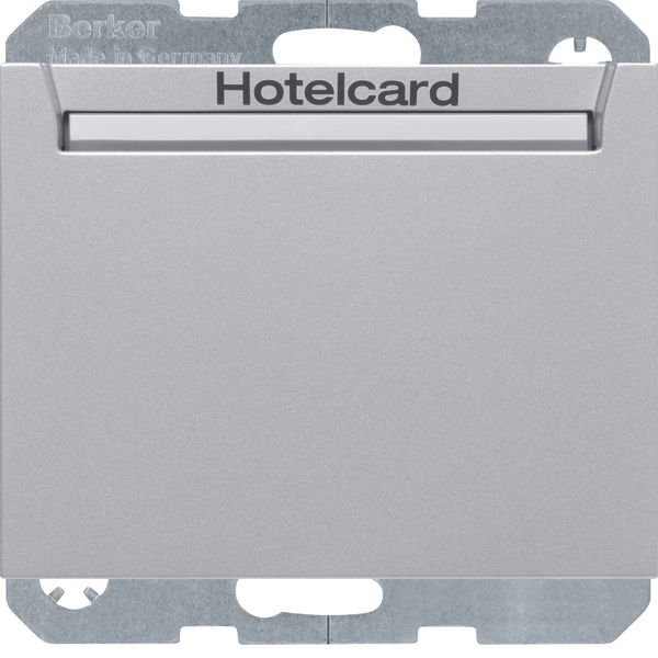 Relay switch centre plate for hotel card, K.1, al., matt, lacq. image 2