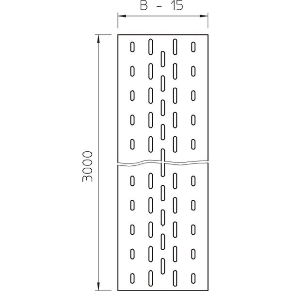 ELB-L 50 DD Insertion plate perforated for cable ladder 500x3000 image 2