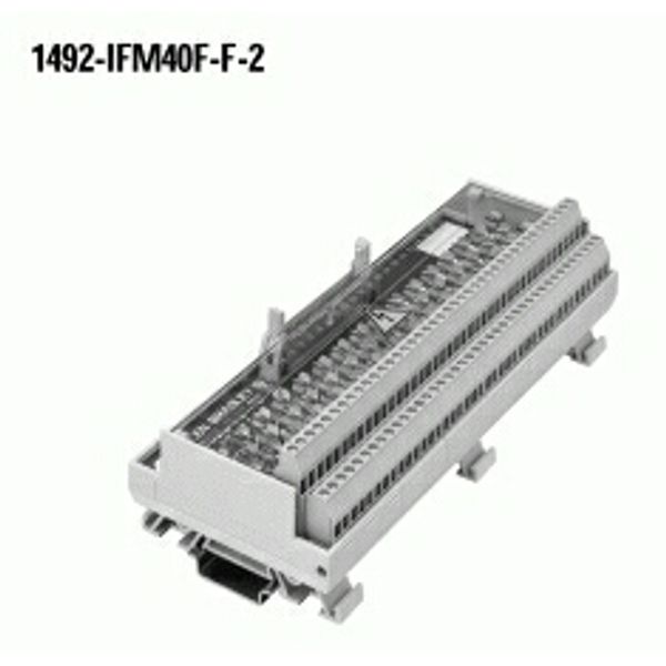 Interface Module, Digital, Fusible, 40 Point Isolated , 5 x 20 mm Fuse Clips, Extra Terminals for Outputs image 1