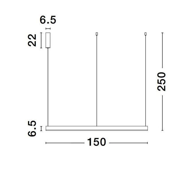 2700-6000K Changing CCT   & Dimming Sandy Black Aluminium   & Acrylic   LED 80 Watt 6000Lm   230 Volt IP20   D: 150 H: 250 cm Adjustable Height image 1