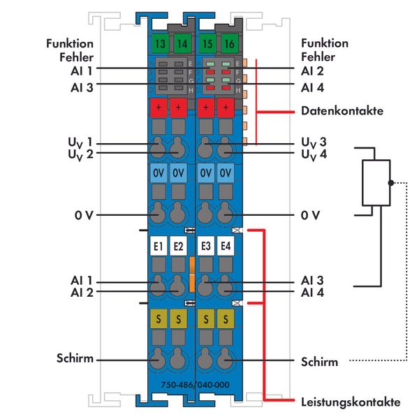 4-channel analog input 0/4 … 20 mA Intrinsically safe blue image 4