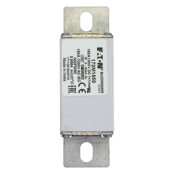 Fuse-link, high speed, 160 A, DC 1000 V, size 000, 24 x 36 x 115 mm, aR, IEC, visual indicator image 18