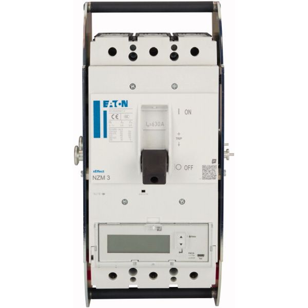 NZM3 PXR25 circuit breaker - integrated energy measurement class 1, 630A, 3p, withdrawable unit image 3