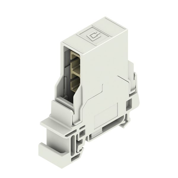 Feed-through plug-in connector optical fibre, IP20, Connection 1: SC-D image 1