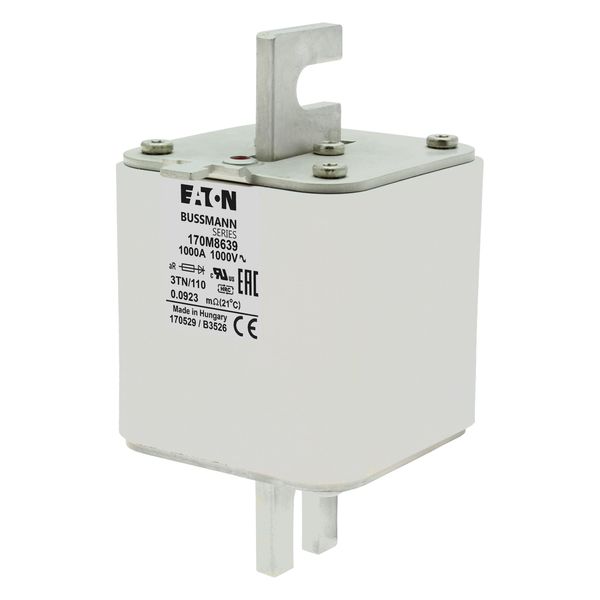 Fuse-link, high speed, 1000 A, AC 1000 V, DIN 3, 74 x 90 x 139 mm, aR, DIN, IEC, single indicator image 7