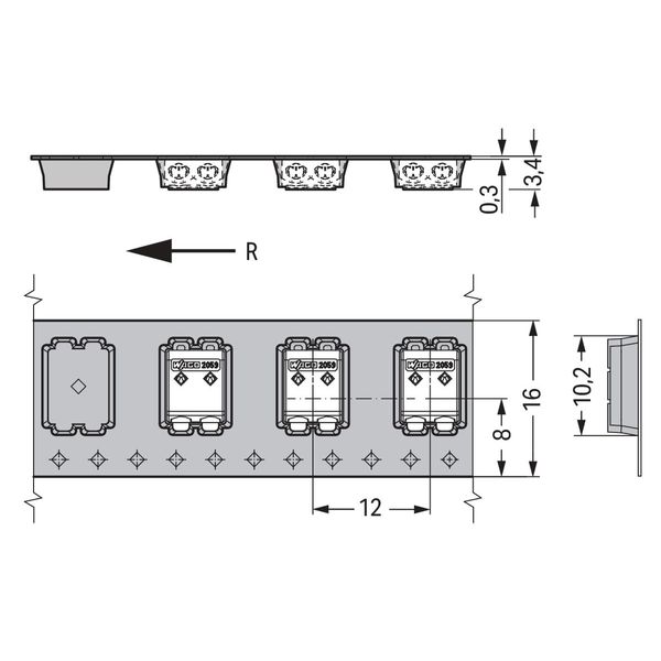 SMD PCB terminal block 0.5 mm² Pin spacing 3 mm white image 5