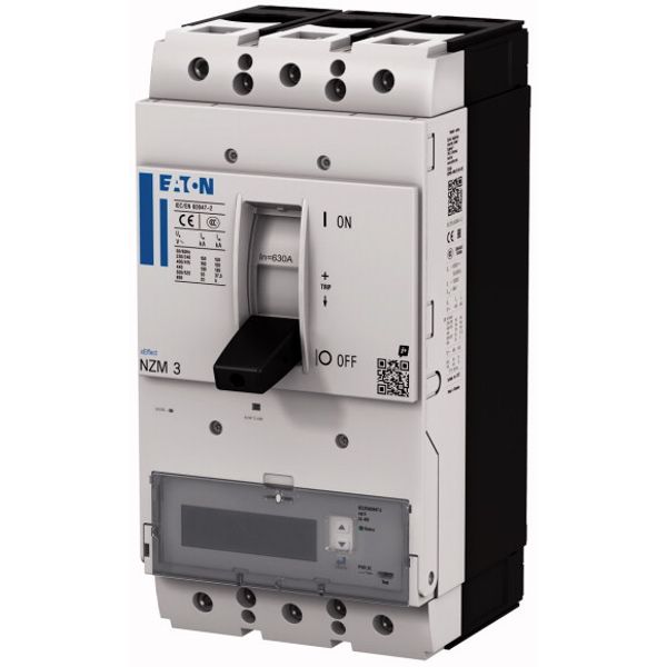 NZM3 PXR25 circuit breaker - integrated energy measurement class 1, 630A, 3p, Screw terminal image 2