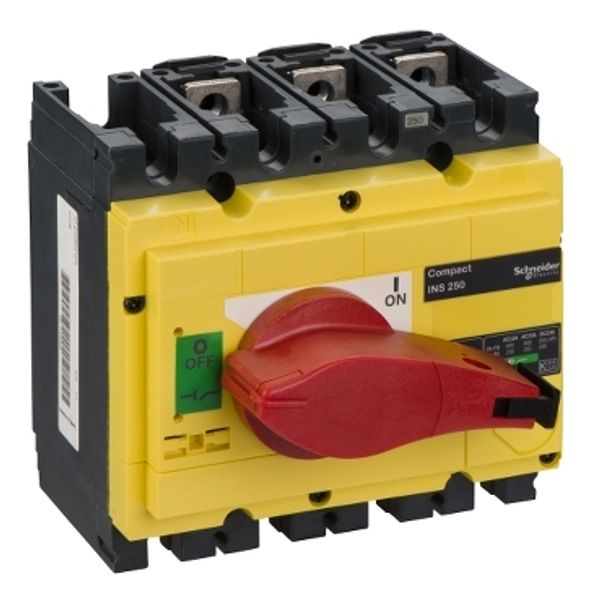 switch disconnector, Compact INS250 , 250 A, with red rotary handle and yellow front, 3 poles image 2