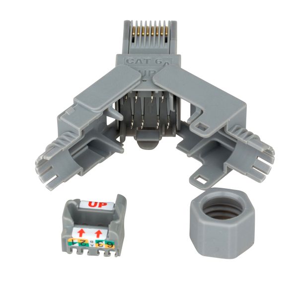 RJ45 plug C6a UTP, on-site installable,f.solid wire,straight image 3