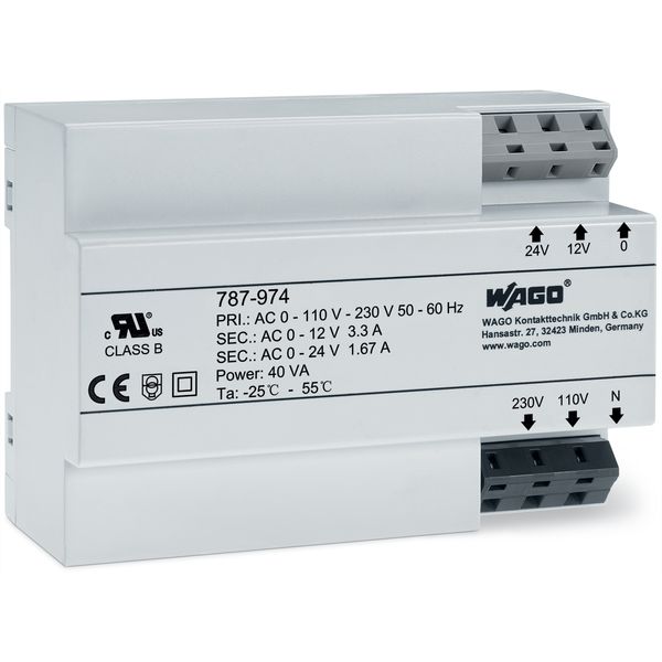 Transformer power supply Input voltage: 230 VAC Output voltage: 12 … 2 image 3