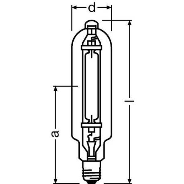 Metal Halide Bulb HQI-T 2000W/N E40 230V image 2