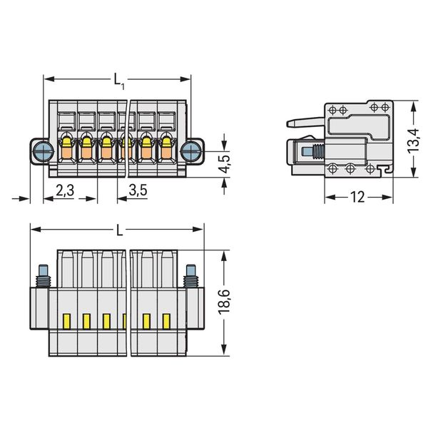 1-conductor female connector CAGE CLAMP® 1.5 mm² light gray image 4