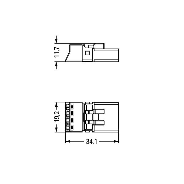 Plug 4-pole Cod. A white image 5