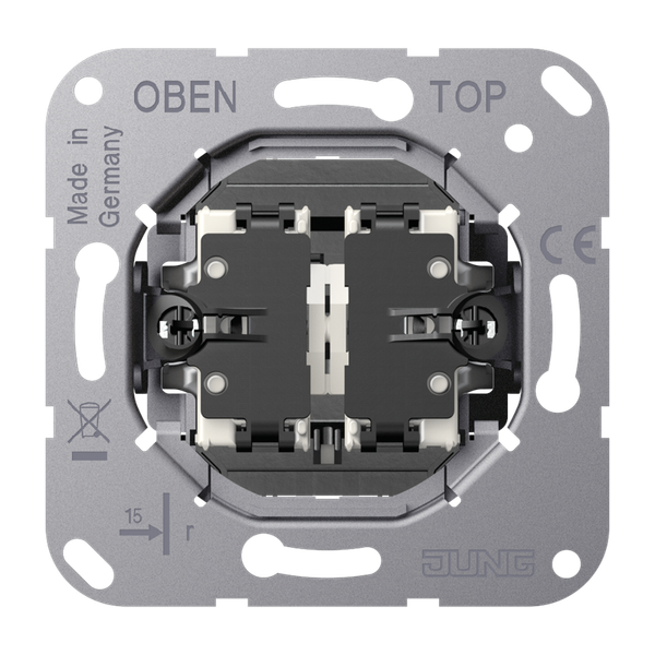 2-gang blind switch insert, 1-pole push K539VEU image 1