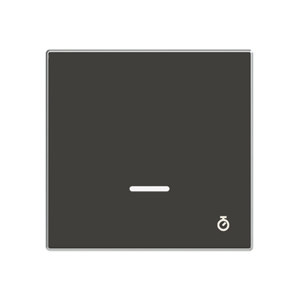 8562 NS Cover plate for timer switch - Soft Black for Time switch Single push button Black - Sky Niessen image 1