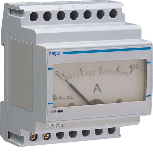 Analogue ammeter 0-400A indirect reading image 1