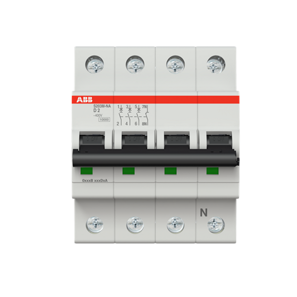 S203M-C2NA Miniature Circuit Breaker - 3+NP - C - 2 A image 3