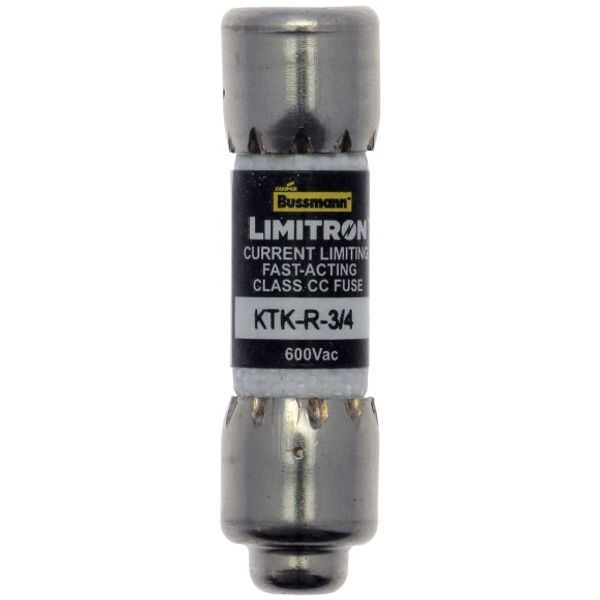 Fuse-link, LV, 0.75 A, AC 600 V, 10 x 38 mm, CC, UL, fast acting, rejection-type image 1