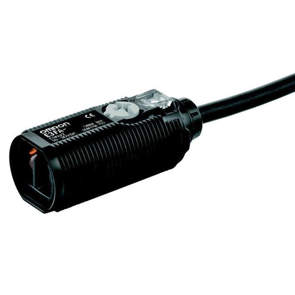 Photoelectric sensor, M18 threaded barrel, plastic, red LED, limited-r image 2