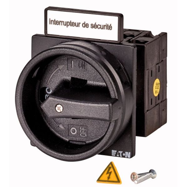 SUVA safety switches, T3, 32 A, flush mounting, 2 N/O, 2 N/C, STOP function, with warning label „Interrupteur de sécurité“ image 1