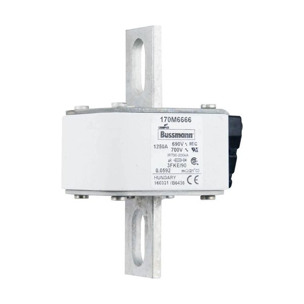 Fuse-link, high speed, 1250 A, AC 690 V, size 3, 76 x 92 x 135 mm, aR, IEC, UL, single indicator image 12