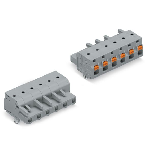 1-conductor female connector push-button Push-in CAGE CLAMP® gray image 3