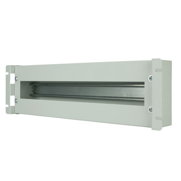 19" DIN-rail panel with back-cover, 3U, RAL7035 image 6