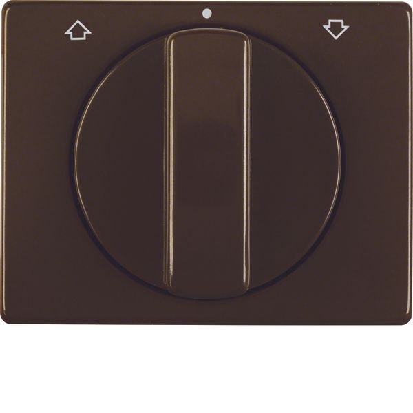 Centre plate rotary knob rotary switch blinds, Berker Arsys, brown glo image 1