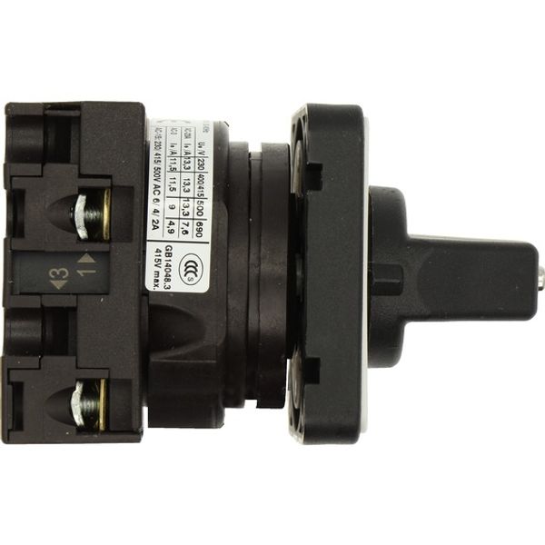 Changeoverswitches, T0, 20 A, flush mounting, 1 contact unit(s), Contacts: 2, 45 °, momentary, With 0 (Off) position, with spring-return from both dir image 8