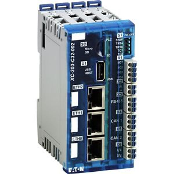 XC303 modular PLC, small PLC, programmable CODESYS 3, SD Slot, USB, 3x Ethernet, 2x CAN, RS485, four digital inputs/outputs image 14