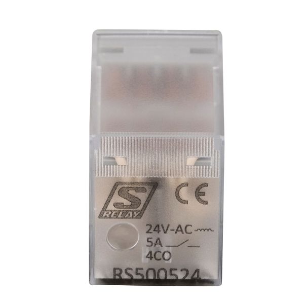 Plug-in Relay 14 oin 4 C/O 5A 24VAC, S-Relay RS5 image 2