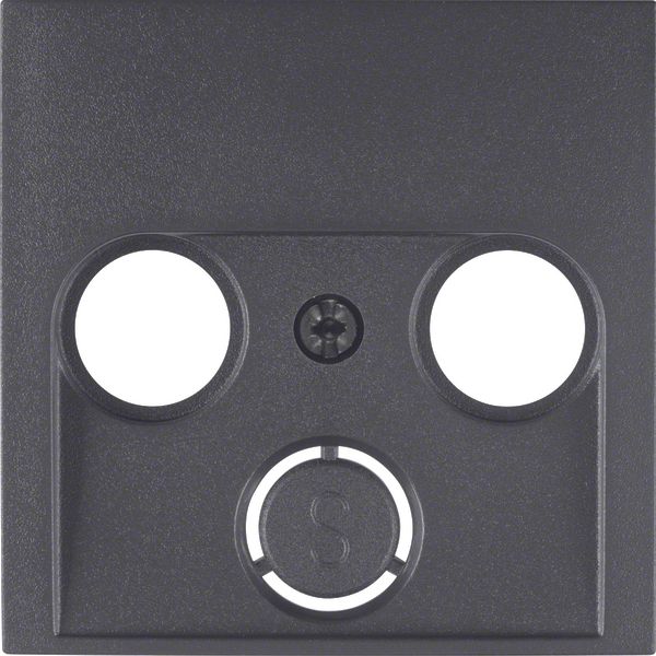 Centre plate for aerial soc. 2-/3hole, B.3/B.7, ant., matt image 1