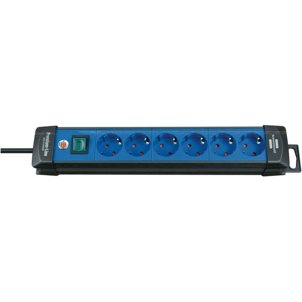 Premium-Line extension socket 4-way black/blue 1,8m H05VV-F 3G1,5 image 1