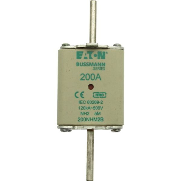 Fuse-link, low voltage, 200 A, AC 500 V, NH2, aM, IEC, dual indicator image 2