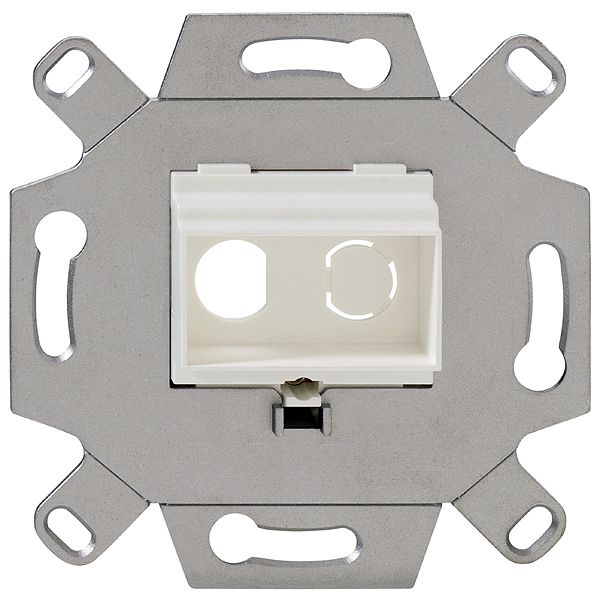 Mounting adapter, ST, 2-fold, pure white (similar to RAL 9010), for TAE covers image 1