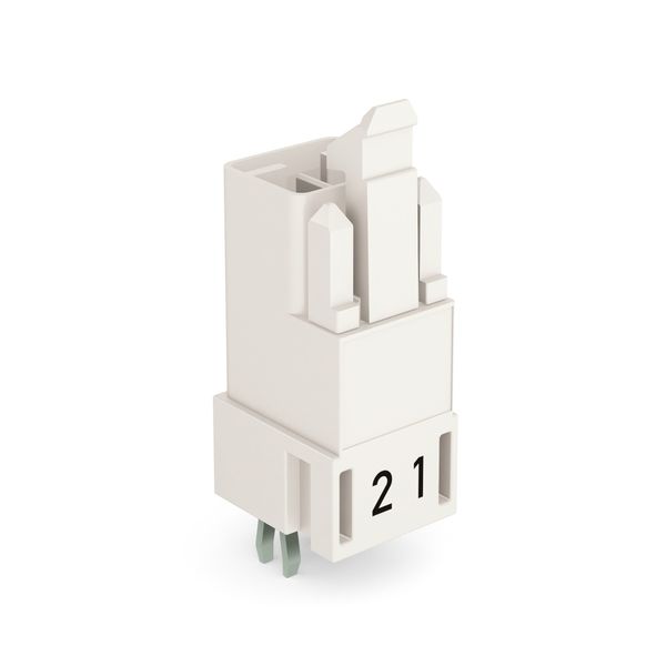 Plug for PCBs straight 2-pole white image 1