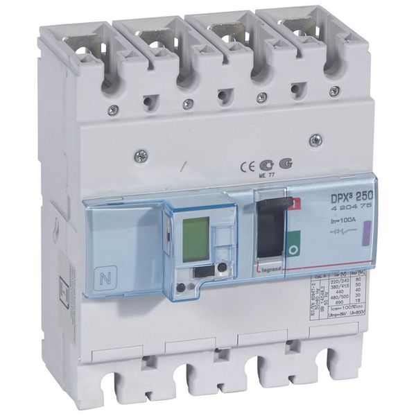 MCCB electronic + energy metering - DPX³ 250 - Icu 50 kA - 400 V~ - 4P - 100 A image 2