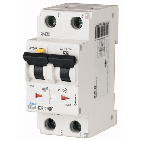 RCD/MCB combination, 40 A, 30 mA, MCB trip characteristic: B, 2p, RCD trip characteristic: LIA image 1