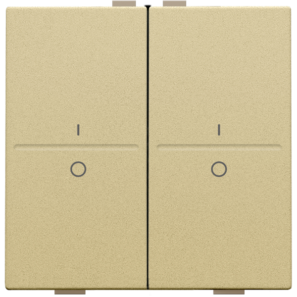 Double key with 'I' and '0' symbols for wireless switch or push button image 1