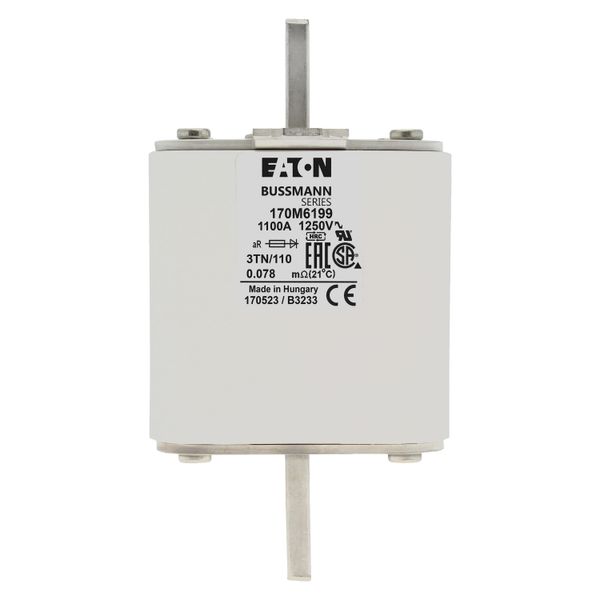 Fuse-link, high speed, 1100 A, AC 1250 V, size 3, 76 x 90 x 139 mm, aR, DIN, IEC, type T indicator image 19