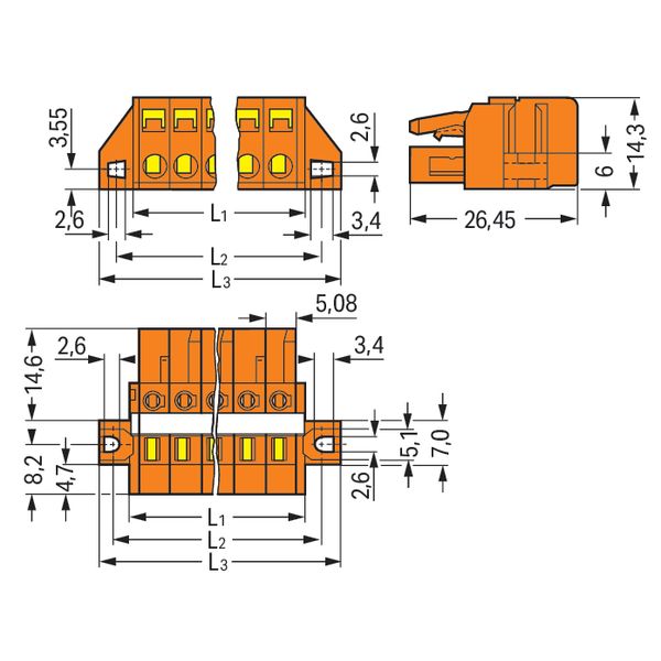 1-conductor female connector CAGE CLAMP® 2.5 mm² orange image 4