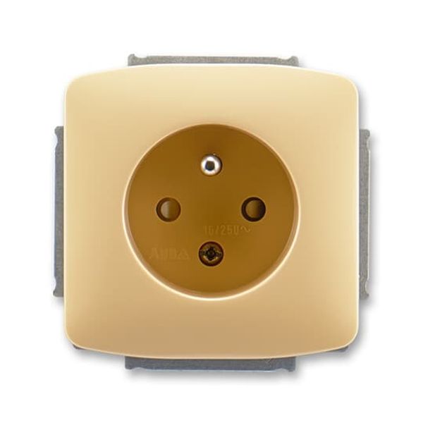 5518A-A2359 D Single socket outlet w.pin+cover shutt. image 1