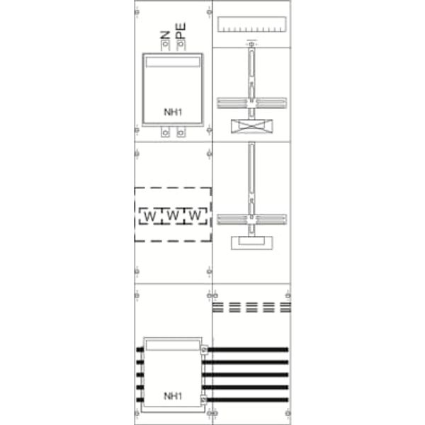 KA4227 Measurement and metering transformer board, Field width: 2, Rows: 0, 1350 mm x 500 mm x 160 mm, IP2XC image 20