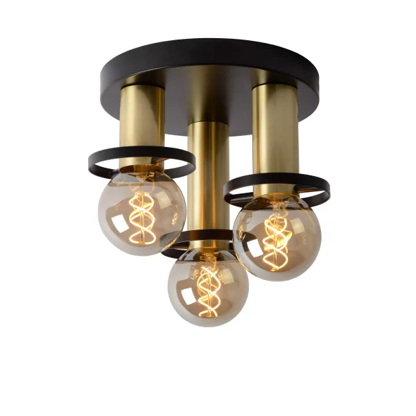 ANAKA Ceiling light 3x E27/60W O 30cm Black/Satin image 1