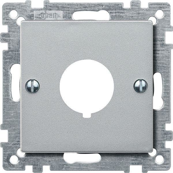 Central plate for command devices, aluminium, System M image 1